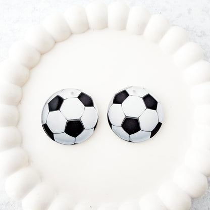 Soccer Ball Earring Blank (1 Pair), Acrylic Print & Cut, Laser Blank #13