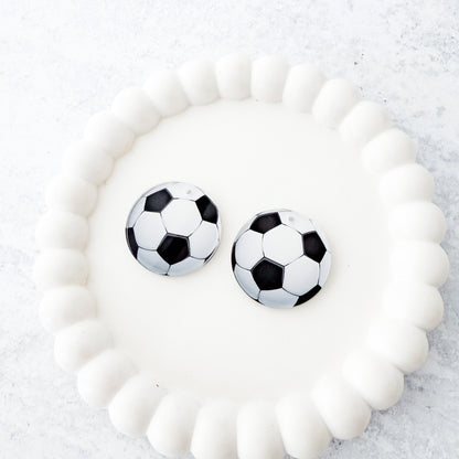 Soccer Ball Earring Blank (1 Pair), Acrylic Print & Cut, Laser Blank #13