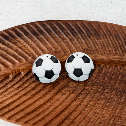 Soccer Ball Earring Blank (1 Pair), Acrylic Print & Cut, Laser Blank #13