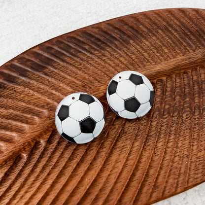 Soccer Ball Earring Blank (1 Pair), Acrylic Print & Cut, Laser Blank #13
