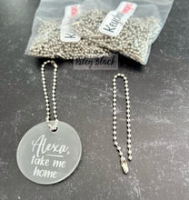 SIlver Ball and Chain Keychain Thingies, 50 Pieces, KT #20