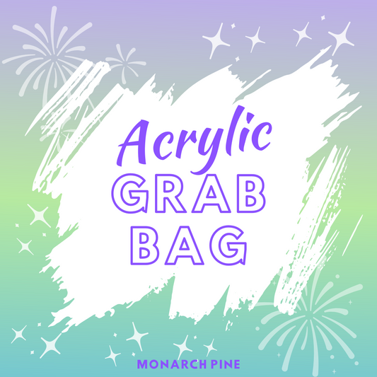 Acrylic Grab Bag, Acrylic Blanks & Findings (Pendants, Charms, Connectors, Stud Connectors, and More), Sampler Set Surprise Variety Pack