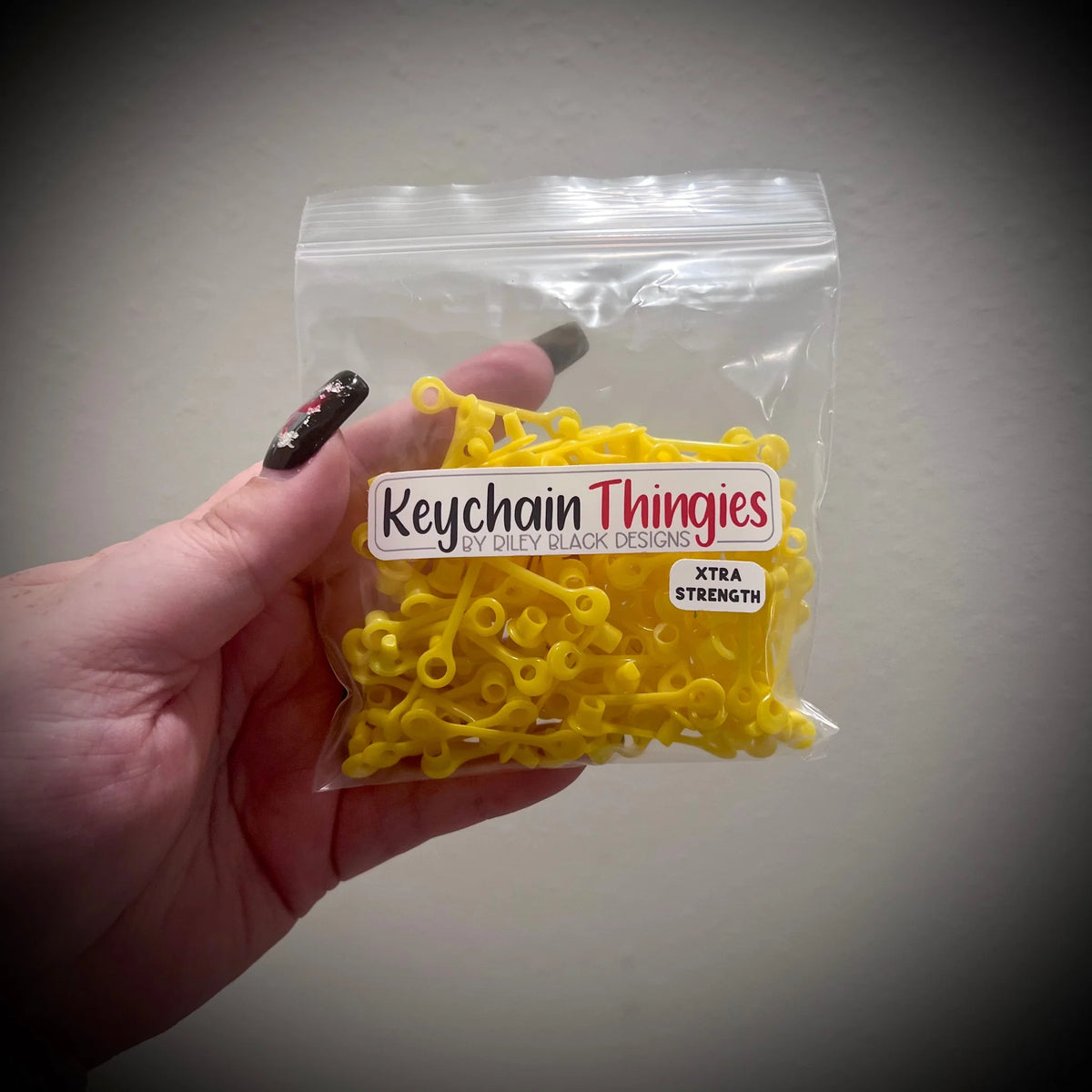 Yellow Xtra Strength Keychain Thingies, 100 Pieces, KT #15