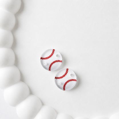 Baseball Two-Hole Connector Blank (5 Pairs), Acrylic Print & Cut, Laser Blank #44