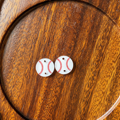 Baseball Two-Hole Connector Blank (5 Pairs), Acrylic Print & Cut, Laser Blank #44