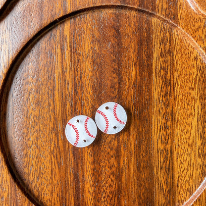Baseball Two-Hole Connector Blank (5 Pairs), Acrylic Print & Cut, Laser Blank #44