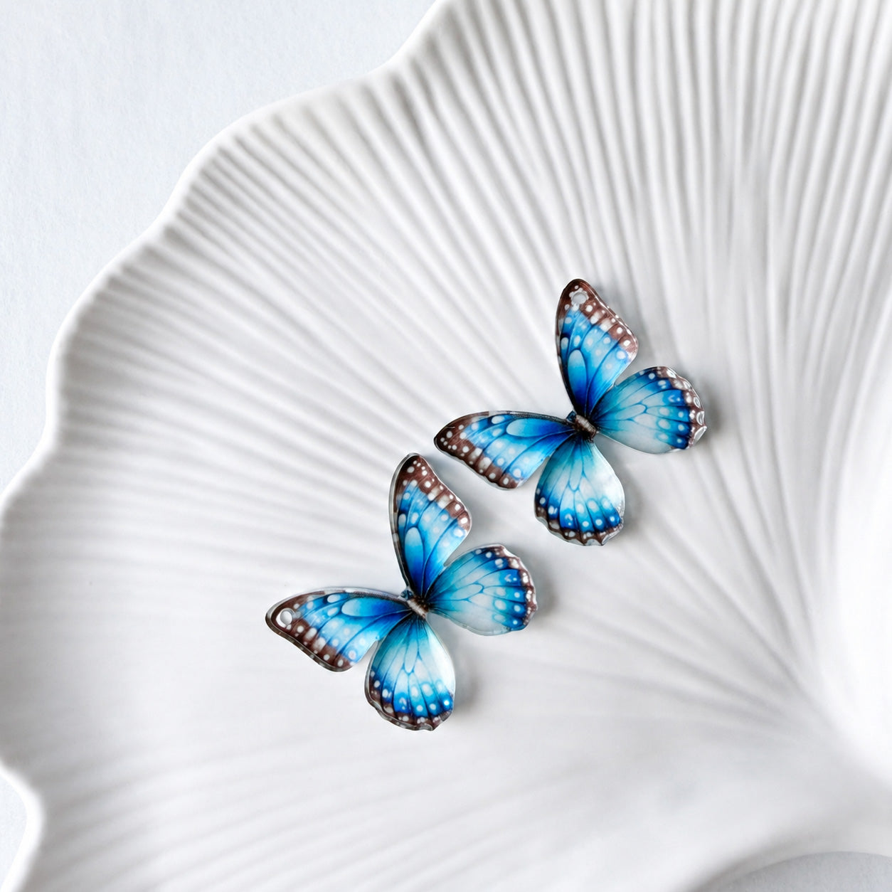 Blue Butterfly Earring Blank (1 Pair), Acrylic Print & Cut, Laser Blank #64