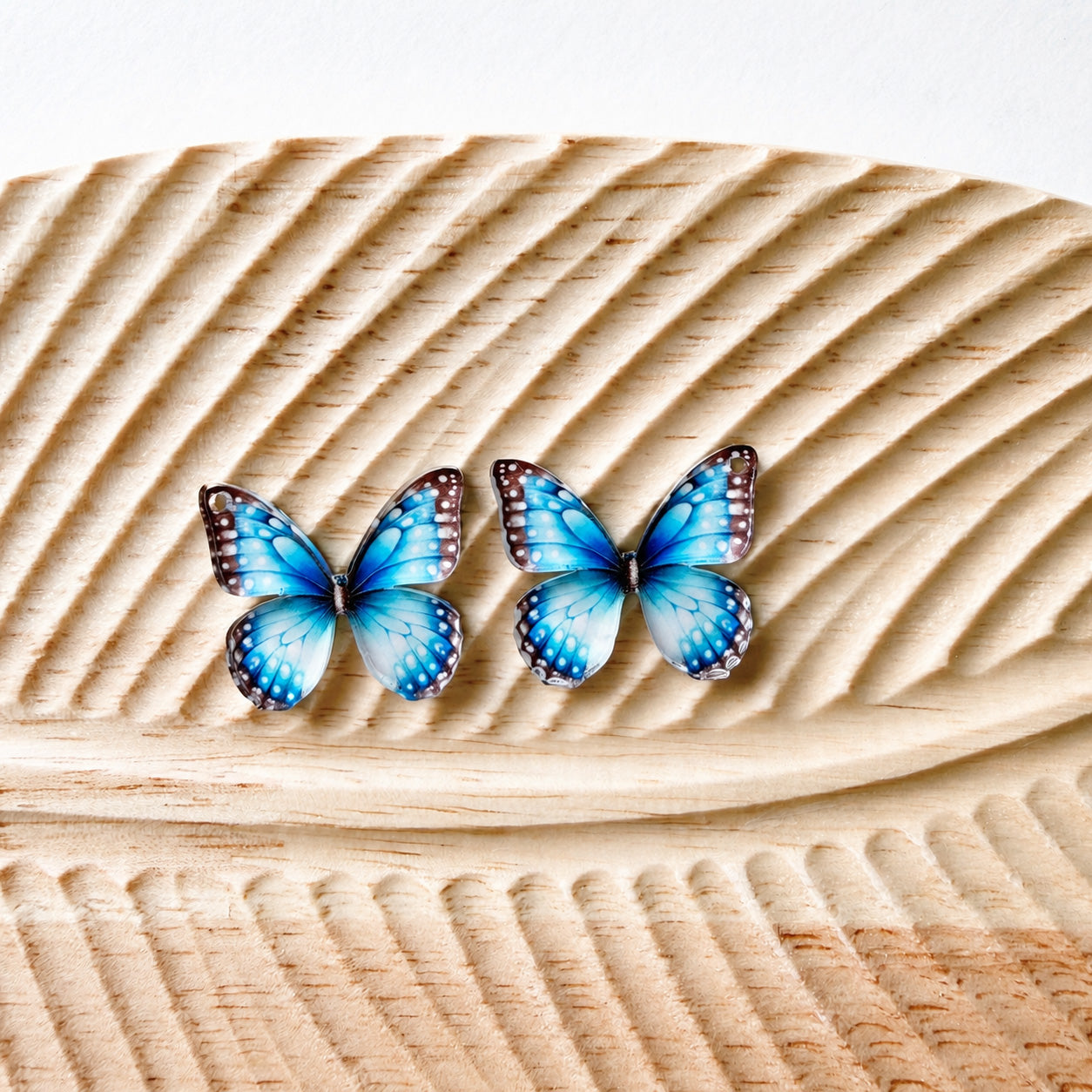 Blue Butterfly Earring Blank (1 Pair), Acrylic Print & Cut, Laser Blank #64