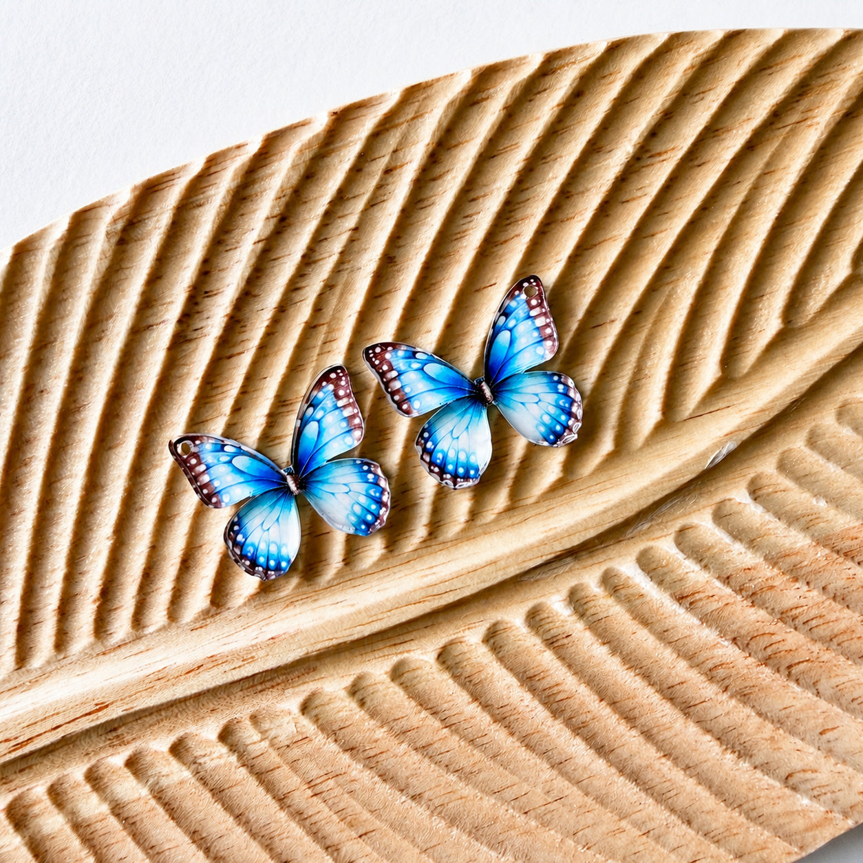 Blue Butterfly Earring Blank (1 Pair), Acrylic Print & Cut, Laser Blank #64