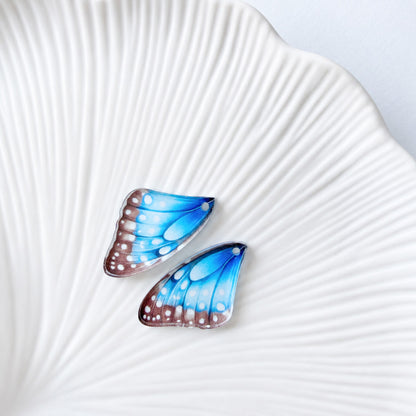 Blue Butterfly Wings Earring Blank (1 Pair), Acrylic Print & Cut, Laser Blank #67