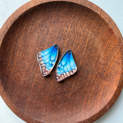 Blue Butterfly Wings Earring Blank (1 Pair), Acrylic Print & Cut, Laser Blank #67