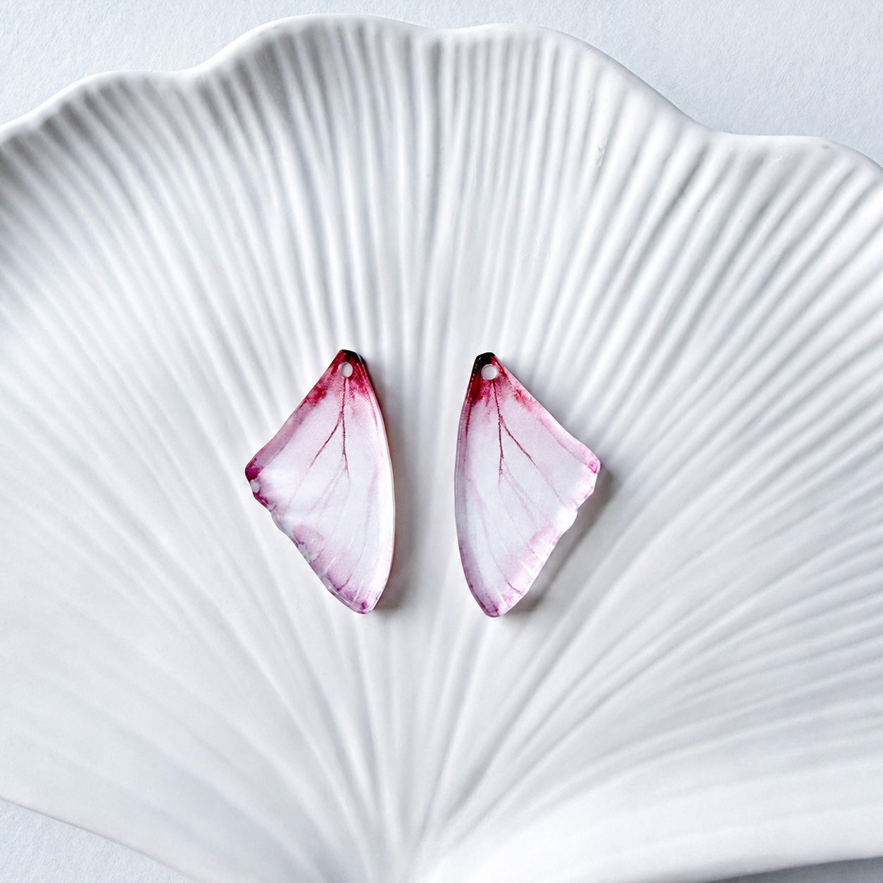 Pink Butterfly Wings Earring Blank (1 Pair), Acrylic Print & Cut, Laser Blank #66