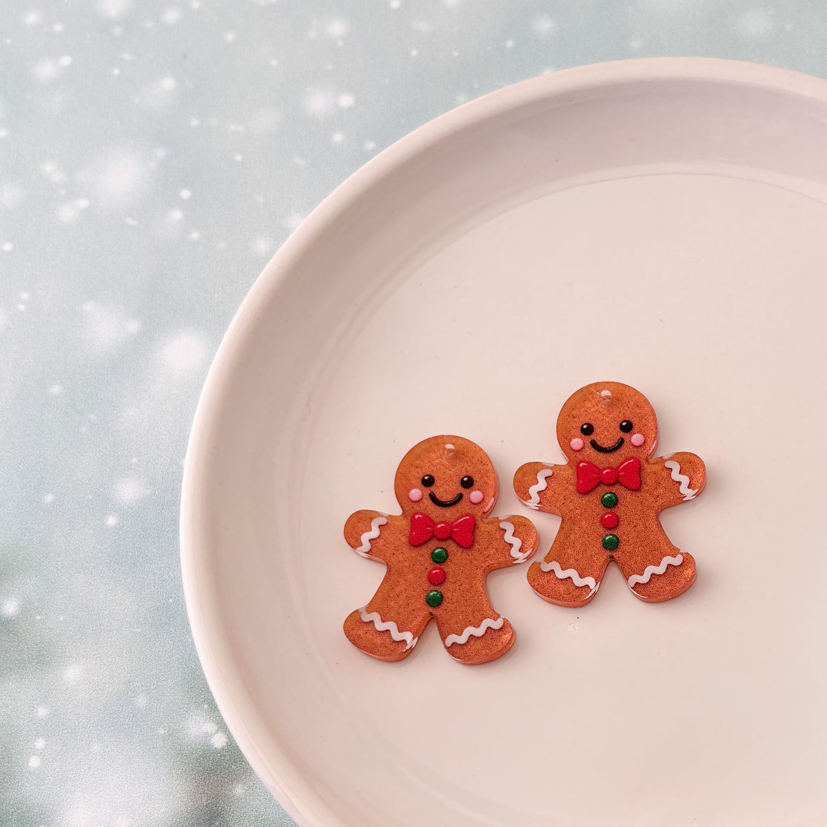 Gingerbread Man Earring Blank (1 Pair), Acrylic Print & Cut, Laser Blank #115