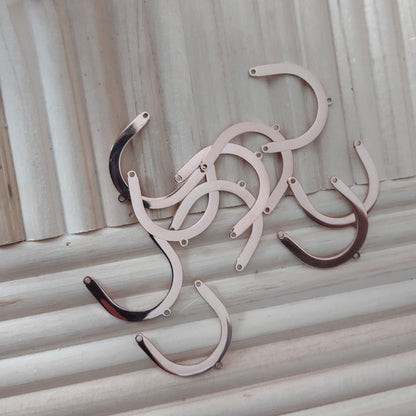 Classic Rose Gold Stainless Arch Connector, 10 Pieces