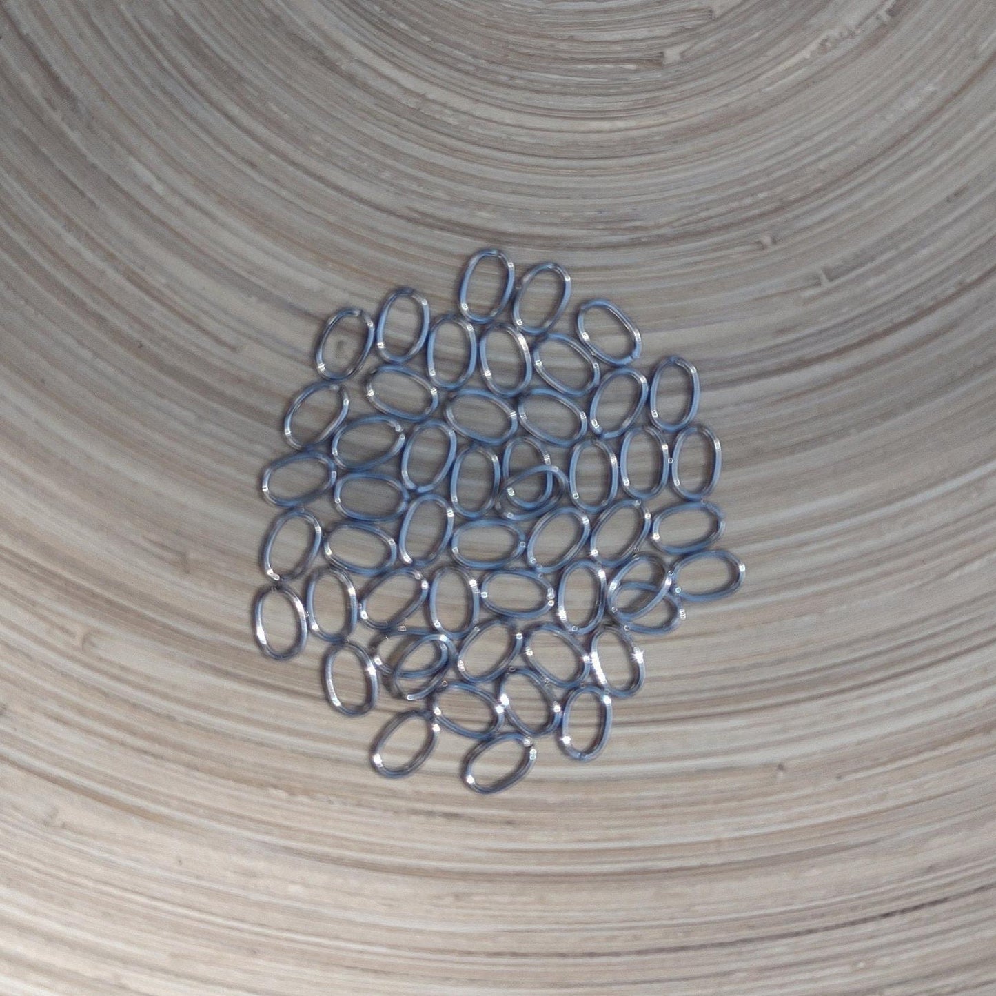 Silver 10x6mm OVAL Bulk Stainless Steel Jump Rings (18 gauge), 100 Pieces, Jump Ring #58