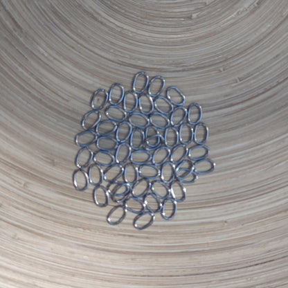 Silver 10x6mm OVAL Bulk Stainless Steel Jump Rings (18 gauge), 100 Pieces, Jump Ring #58