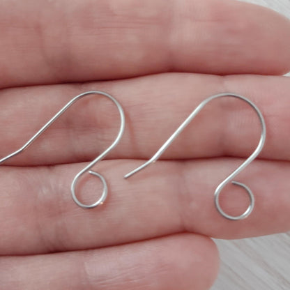 Silver Statement Large Loop Stainless Steel Ear Wires (6mm), 20 Pieces