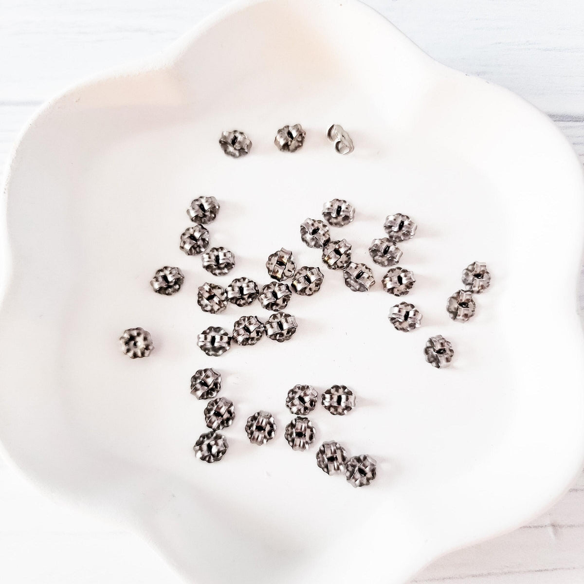 BULK Grade 1 Titanium Earring Backs, 50 Pieces, Back #8
