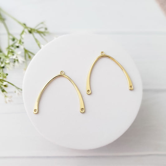 Gold 40mm Alloy Arches, 10 Pieces