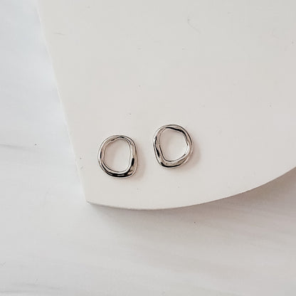 12mm Silver Circle Alloy Twisted Linking Rings, 10 Pieces