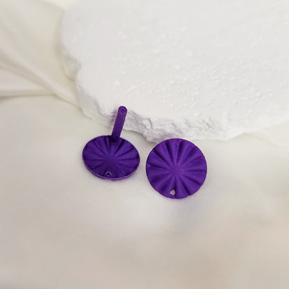ROYAL PURPLE Starburst Circle Stud Connectors (17 mm), 10 Pieces, Stud #201