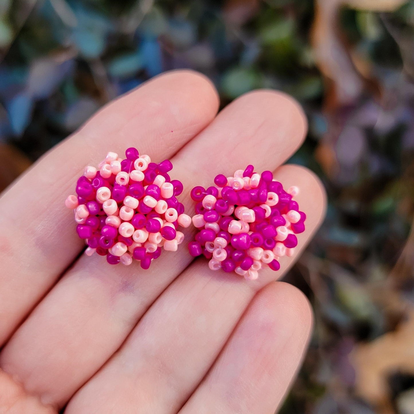 NEW SWEETHEART Mix 15mm Small Seed Bead Topper, 1 Pair, Seed Bead #70
