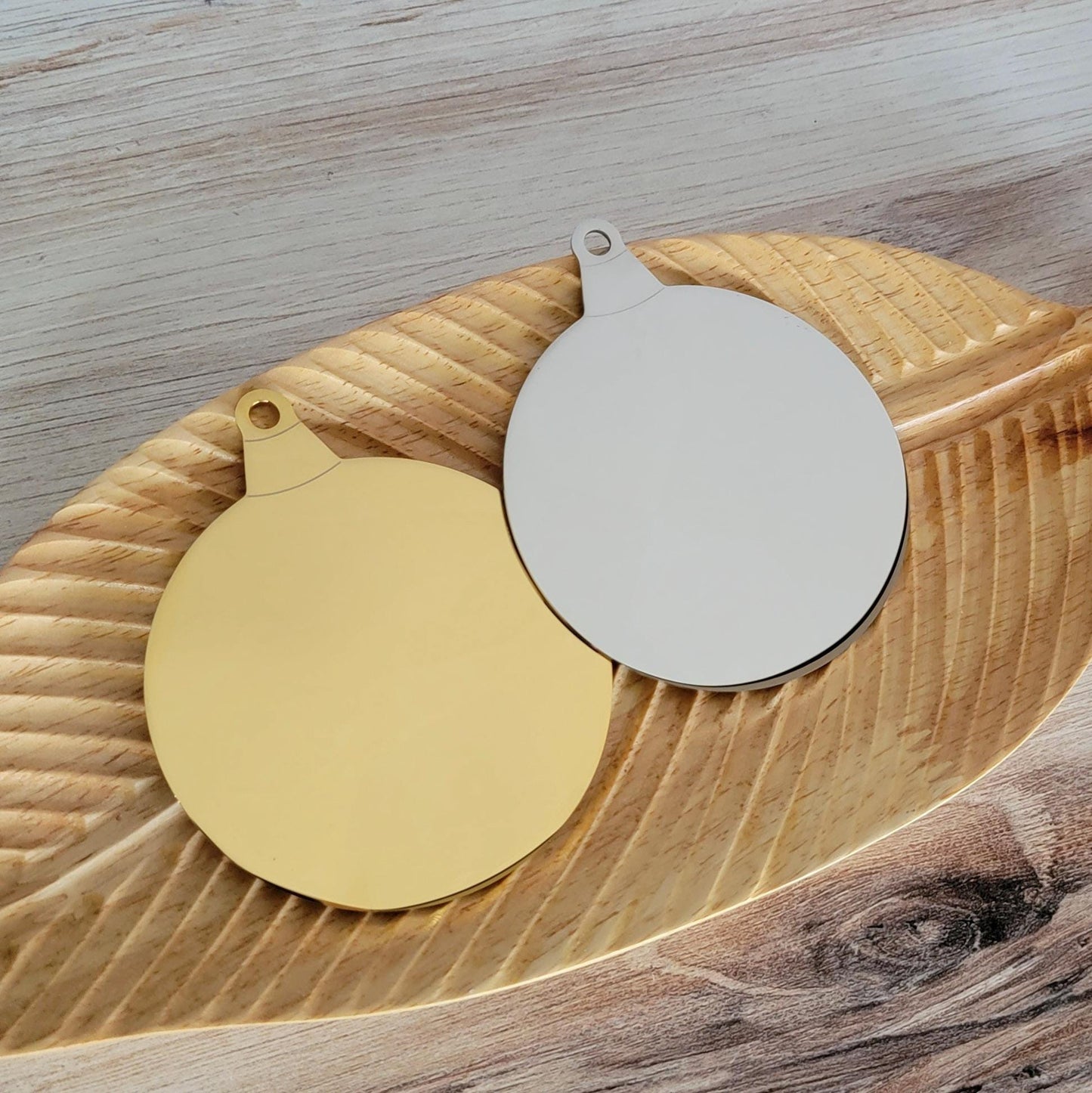 Ornament Blank (Silver or Gold), 1 Piece, Metal Blank #107