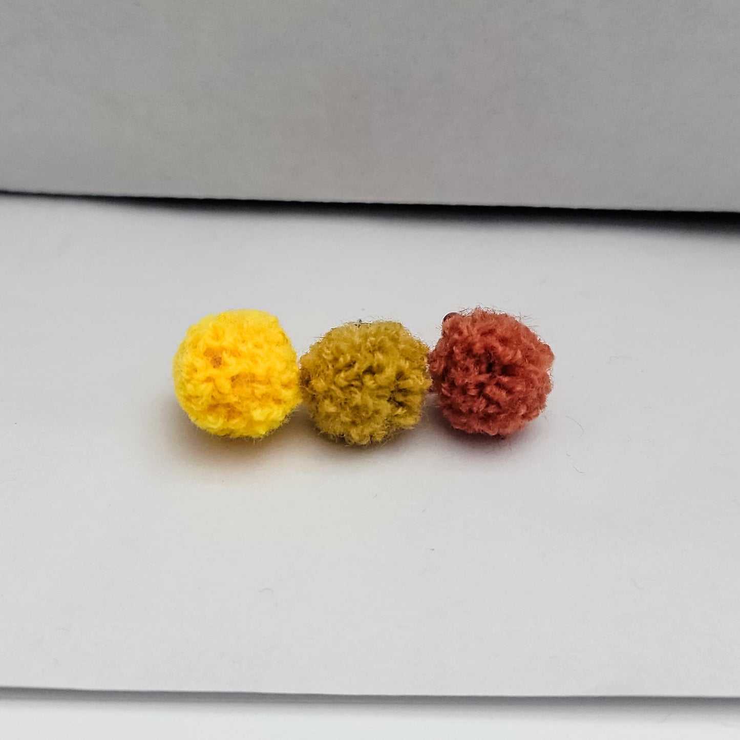 Yellow & Orange Woven 12mm Stud Topper (Choice of Color), 3 Pairs, Stud #120-122