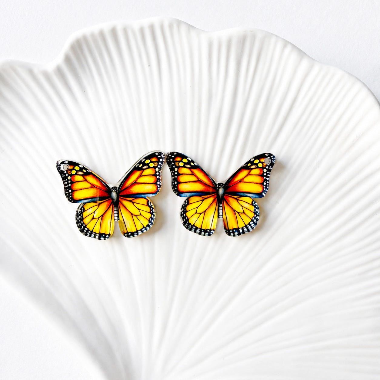 Monarch Butterfly Earring Blank (1 Pair), Acrylic Print & Cut, Laser Blank #62