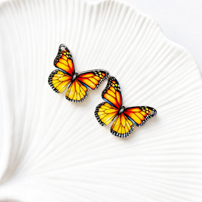 Monarch Butterfly Earring Blank (1 Pair), Acrylic Print & Cut, Laser Blank #62
