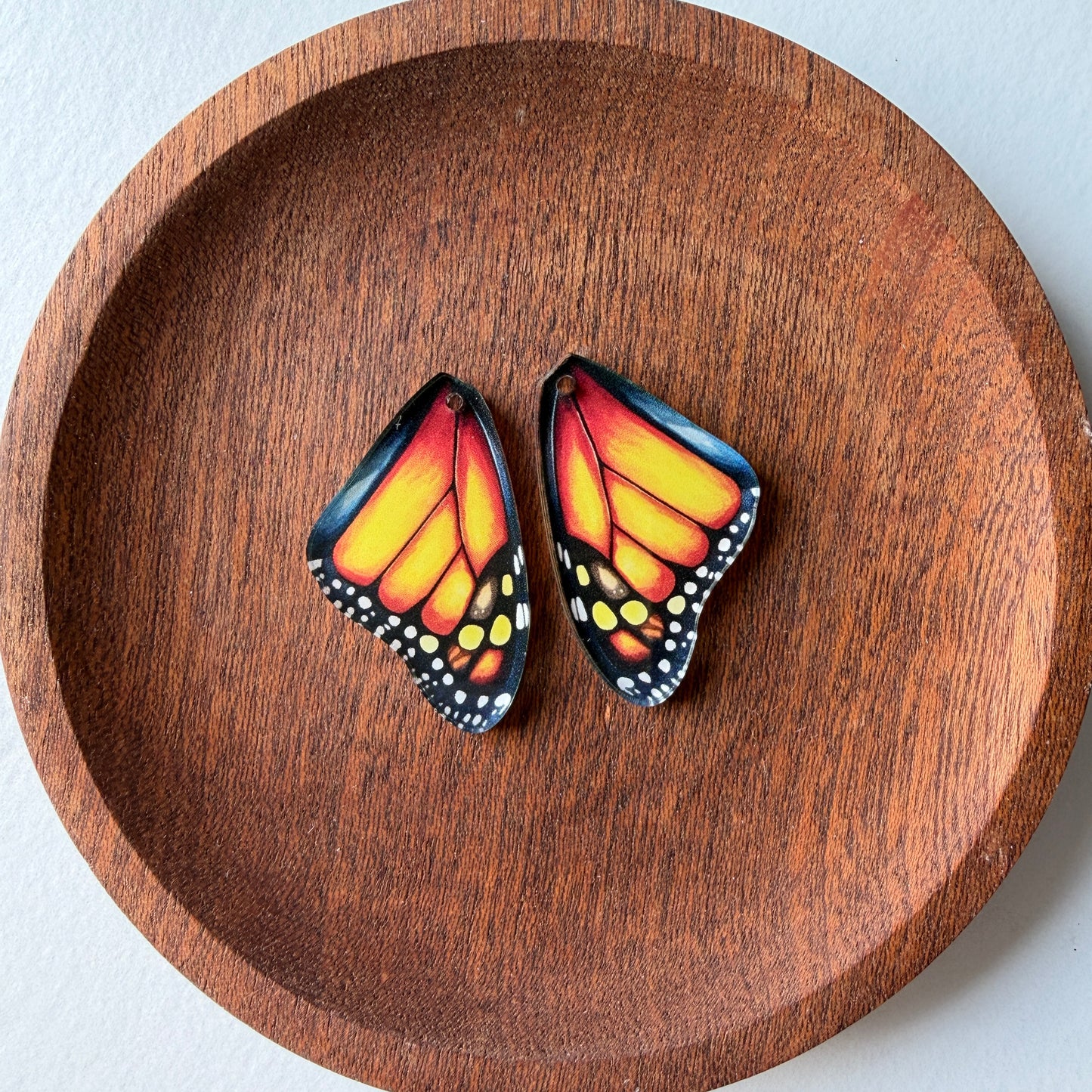 Monarch Butterfly Wings Earring Blank (1 Pair), Acrylic Print & Cut, Laser Blank #65