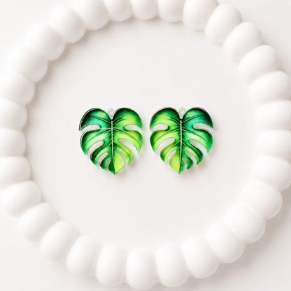 Petite Monstera Earring Blank (1 Pair), Acrylic Print & Cut, Laser Blank #53