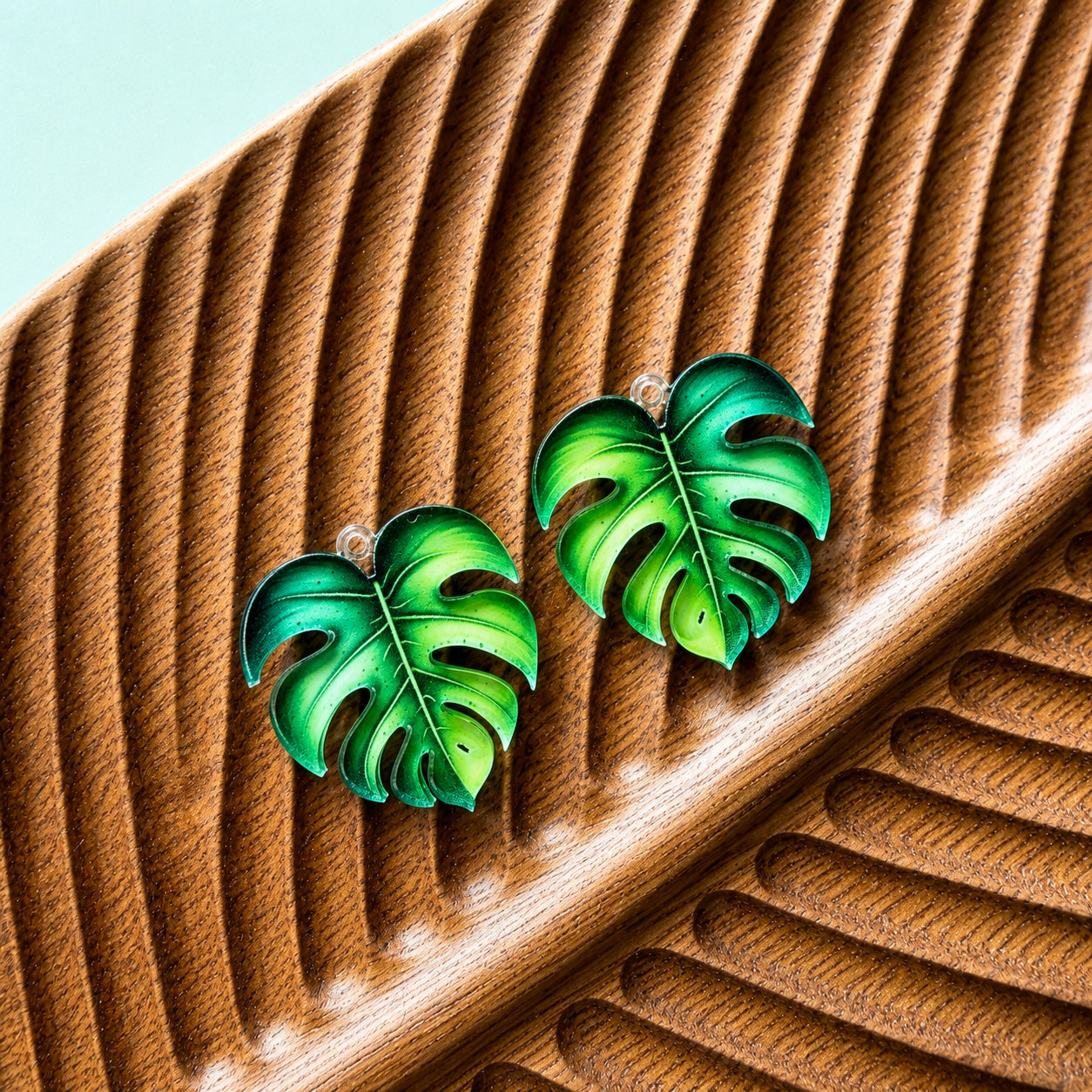 Petite Monstera Earring Blank (1 Pair), Acrylic Print & Cut, Laser Blank #53