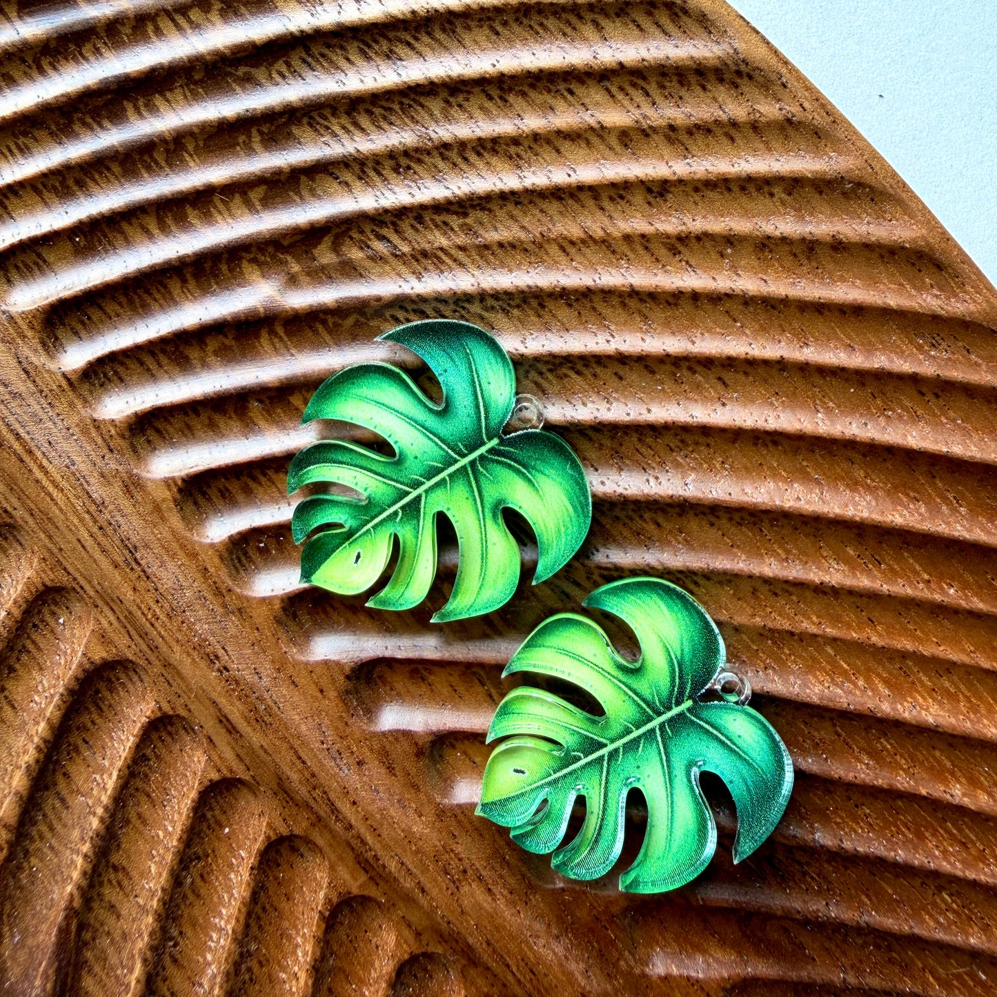 Petite Monstera Earring Blank (1 Pair), Acrylic Print & Cut, Laser Blank #53
