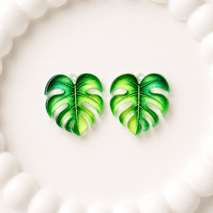 Petite Monstera Earring Blank (1 Pair), Acrylic Print & Cut, Laser Blank #53