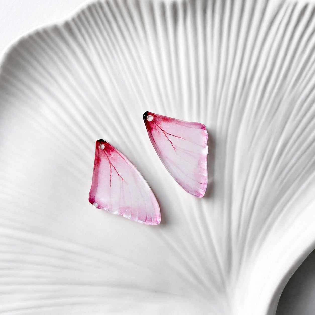 Pink Butterfly Wings Earring Blank (1 Pair), Acrylic Print & Cut, Laser Blank #66