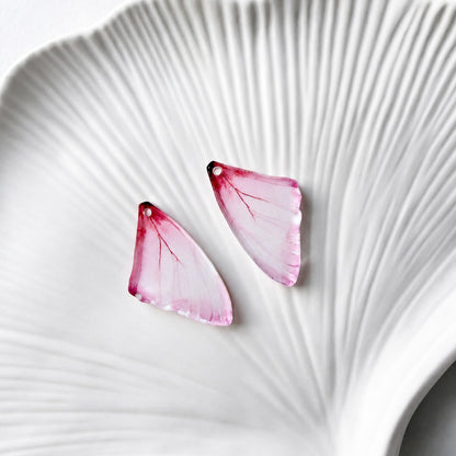 Pink Butterfly Wings Earring Blank (1 Pair), Acrylic Print & Cut, Laser Blank #66
