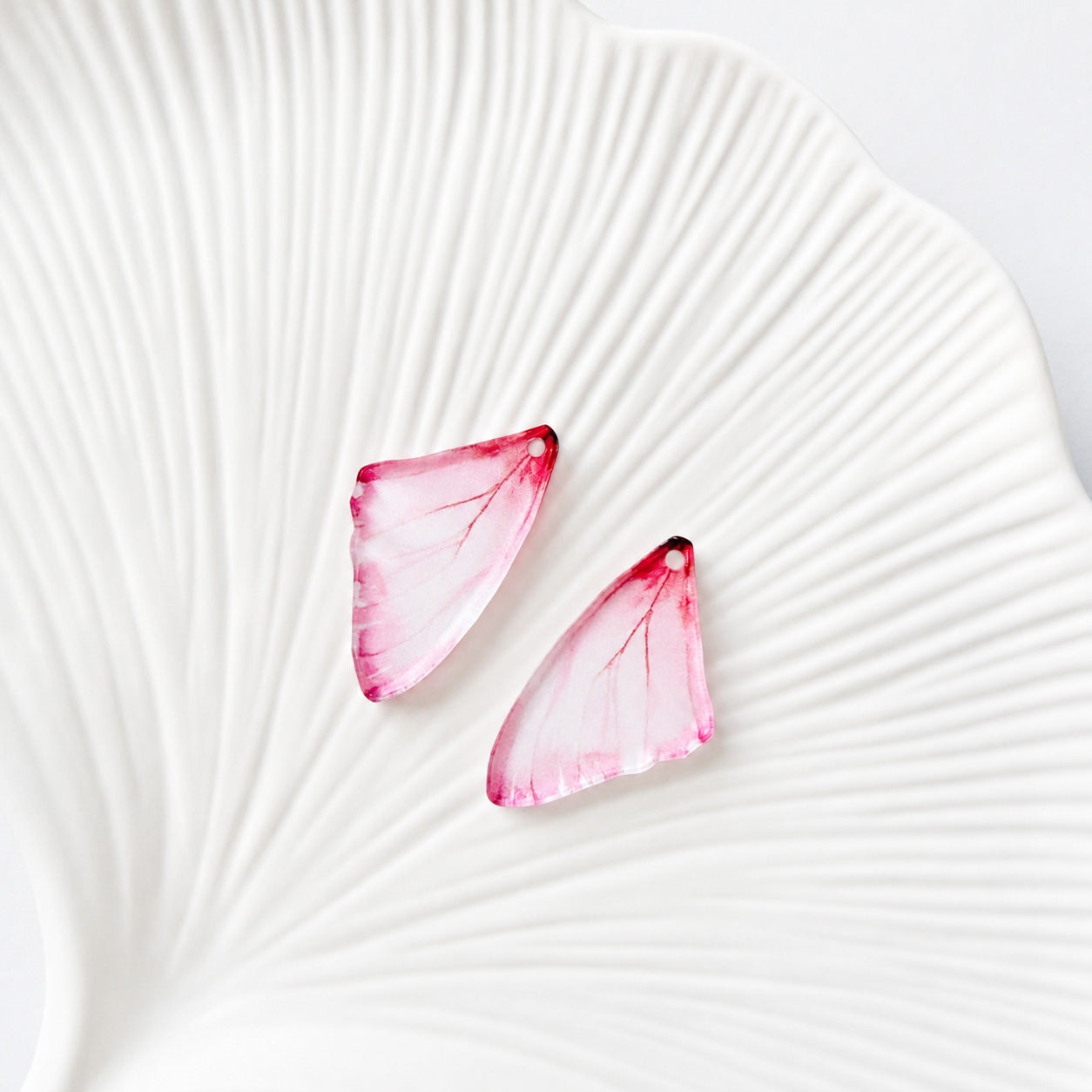 Pink Butterfly Wings Earring Blank (1 Pair), Acrylic Print & Cut, Laser Blank #66
