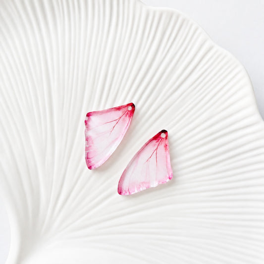 Pink Butterfly Wings Earring Blank (1 Pair), Acrylic Print & Cut, Laser Blank #66