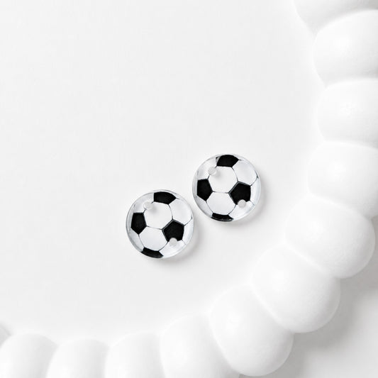 Soccer Two-Hole Connector Blank (5 Pairs), Acrylic Print & Cut, Laser Blank #48
