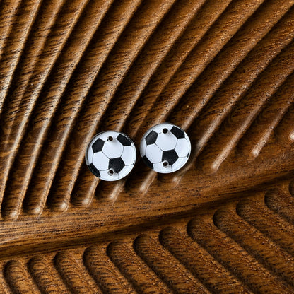 Soccer Two-Hole Connector Blank (5 Pairs), Acrylic Print & Cut, Laser Blank #48