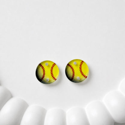 Softball Two-Hole Connector Blank (5 Pairs), Acrylic Print & Cut, Laser Blank #49
