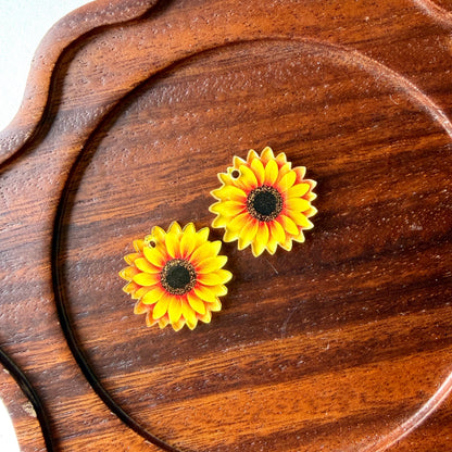 Petite Sunflower Earring Blank (1 Pair), Acrylic Print & Cut, Laser Blank #56
