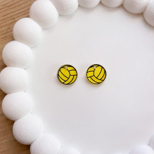 Water Polo One-Hole Stud Connector Blank (5 Pairs), Acrylic Print & Cut, Laser Blank #112