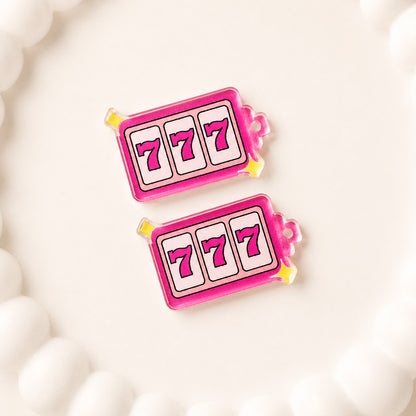 Petite Pink High Roller Earring Blank (1 Pair), Acrylic Print & Cut, Laser Blank #61