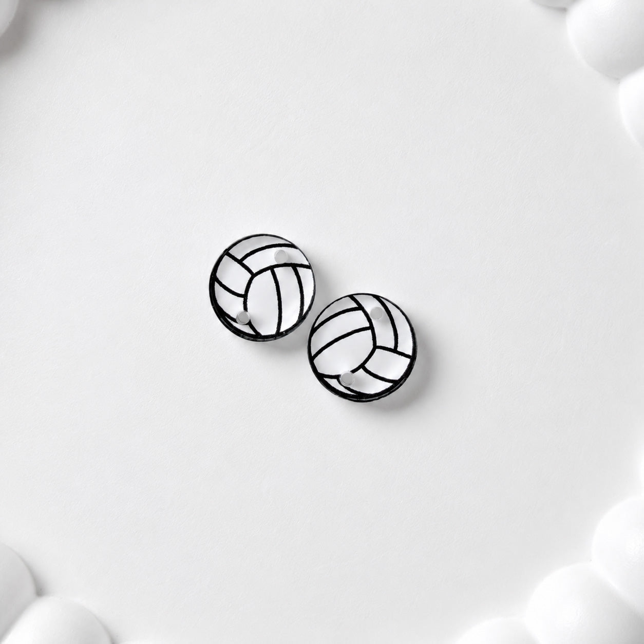 Volleyball Two-Hole Connector Blank (5 Pairs), Acrylic Print & Cut, Laser Blank #45
