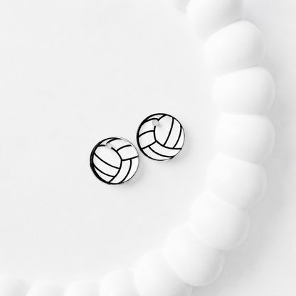 Volleyball One-Hole Stud Connector Blank (5 Pairs), Acrylic Print & Cut, Laser Blank #41